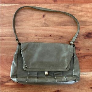 Hobo International Olive Green Shoulder Bag with brushed gold accent